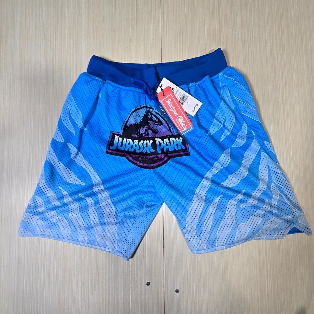Headgear Shorts Men's Small Blue Jurassic‎ Park The Lost World 1997 Drawstring